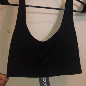 black tank crop top from BOOHOO